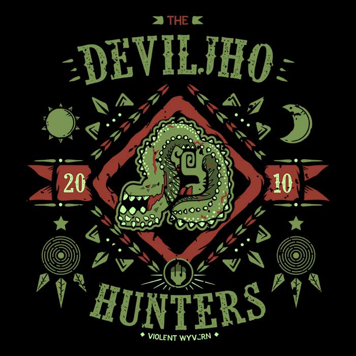 The Deviljho Hunters Men's Apparel - Adult & Kids T-Shirts, Sweatshirts & Hoodies apparel design preview 2