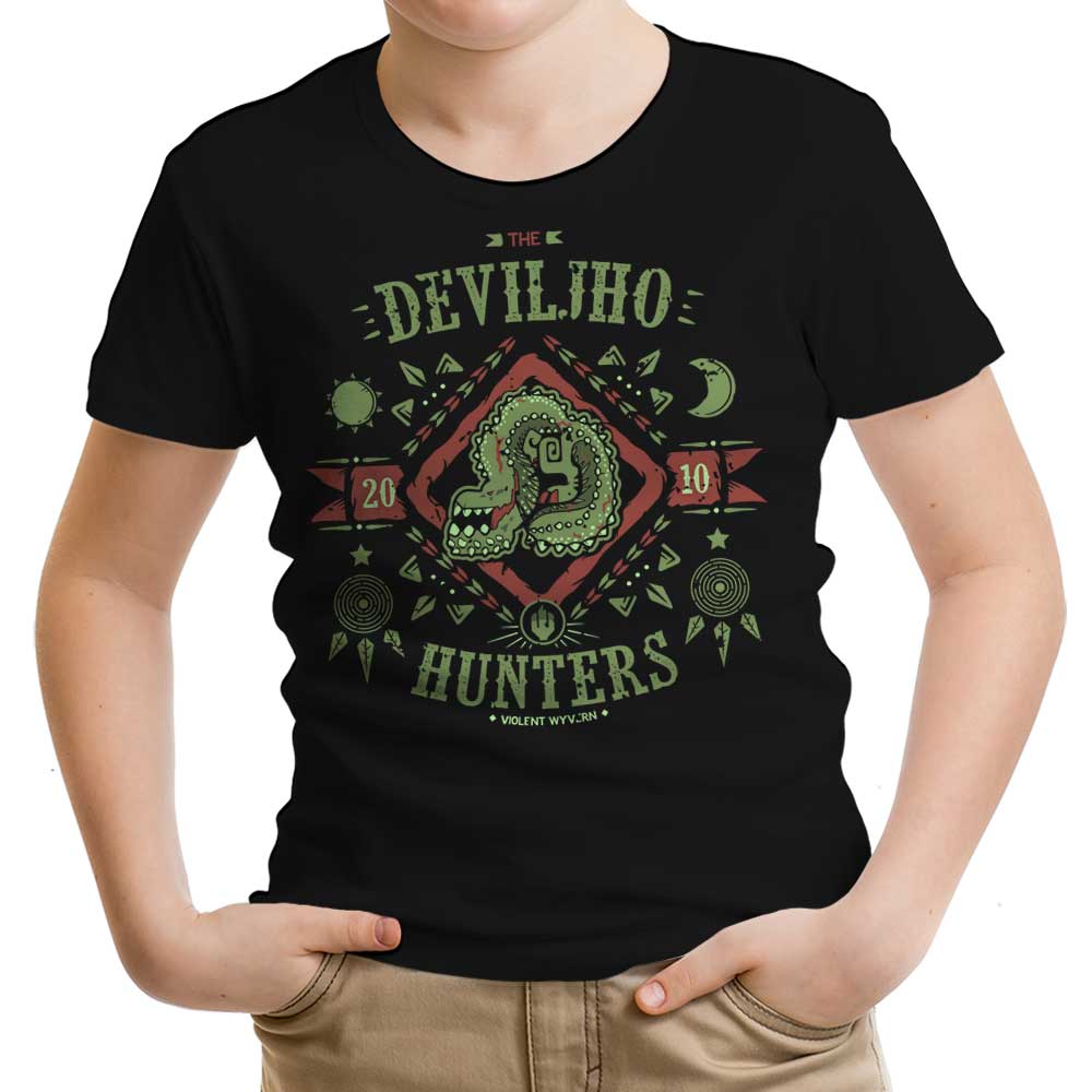 The Deviljho Hunters Youth Apparel - Adult & Kids T-Shirts, Sweatshirts & Hoodies apparel design preview 1