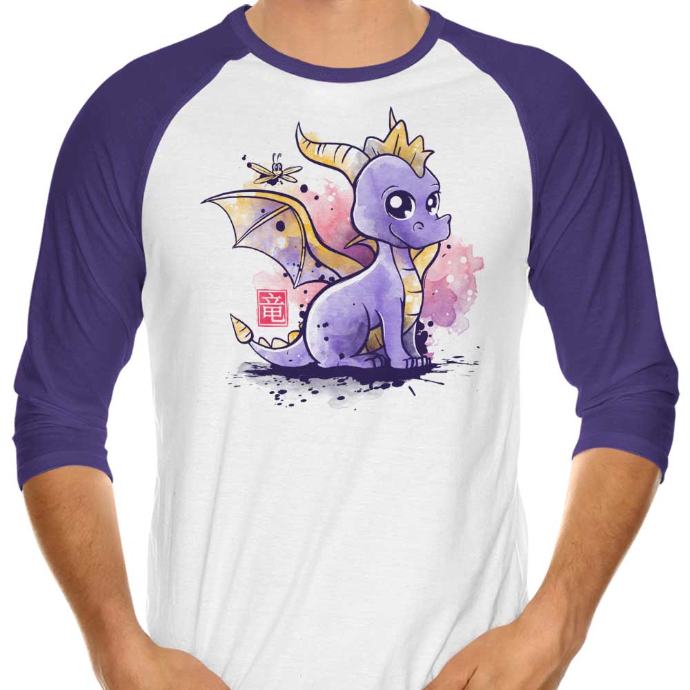 The Dragon and Dragonfly 3/4 Sleeve Raglan - Adult & Kids T-Shirts, Sweatshirts & Hoodies apparel design preview 1