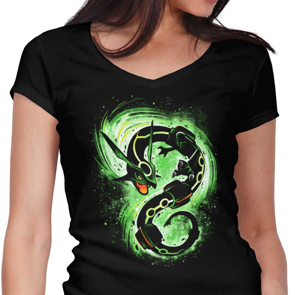 The Dragon Ascent Women's V-Neck - Adult & Kids T-Shirts, Sweatshirts & Hoodies apparel design preview 1