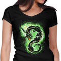 The Dragon Ascent Women's V-Neck - Adult & Kids T-Shirts, Sweatshirts & Hoodies apparel design preview 1