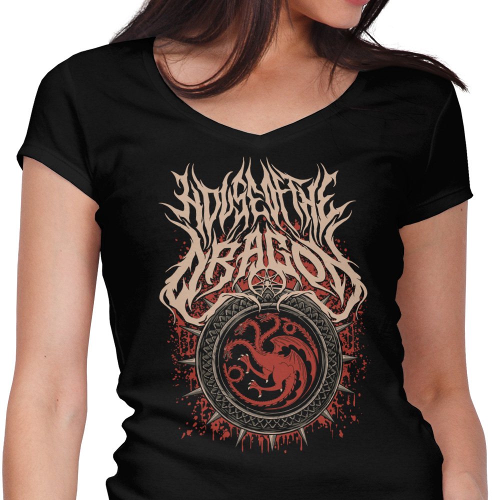The Dragon's Legacy Women's V-Neck - Adult & Kids T-Shirts, Sweatshirts & Hoodies apparel design preview 1