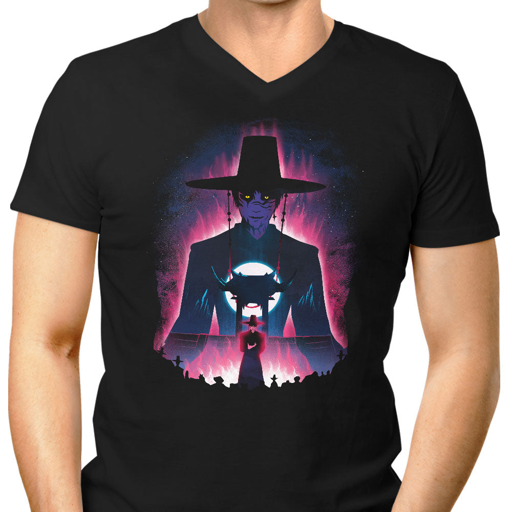 The Eclipse King Men's V-Neck - Adult & Kids T-Shirts, Sweatshirts & Hoodies apparel design preview 1