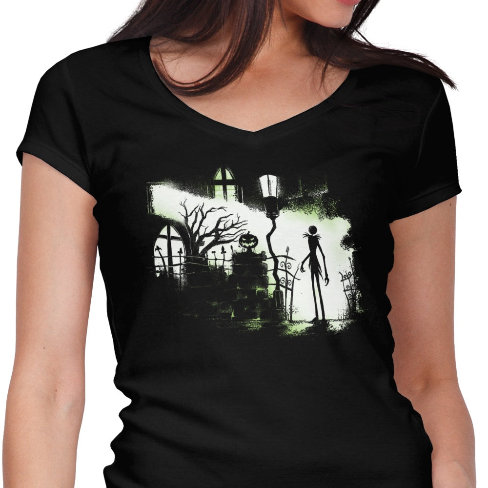 The Exorcism Before Christmas Women's V-Neck - Adult & Kids T-Shirts, Sweatshirts & Hoodies apparel design preview 1