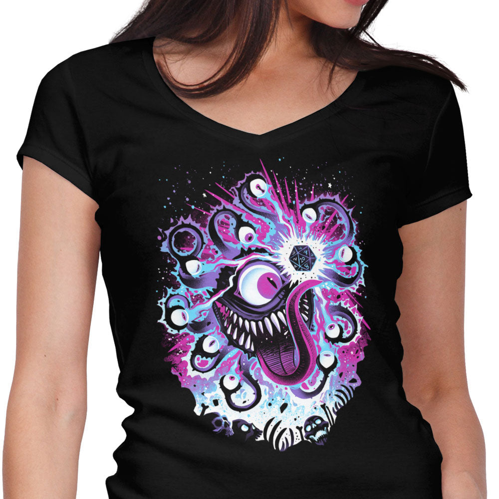 The Eye Tyrant Women's V-Neck - Adult & Kids T-Shirts, Sweatshirts & Hoodies apparel design preview 1