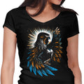 The Falcon Sorceress Women's V-Neck - Adult & Kids T-Shirts, Sweatshirts & Hoodies apparel design preview 1