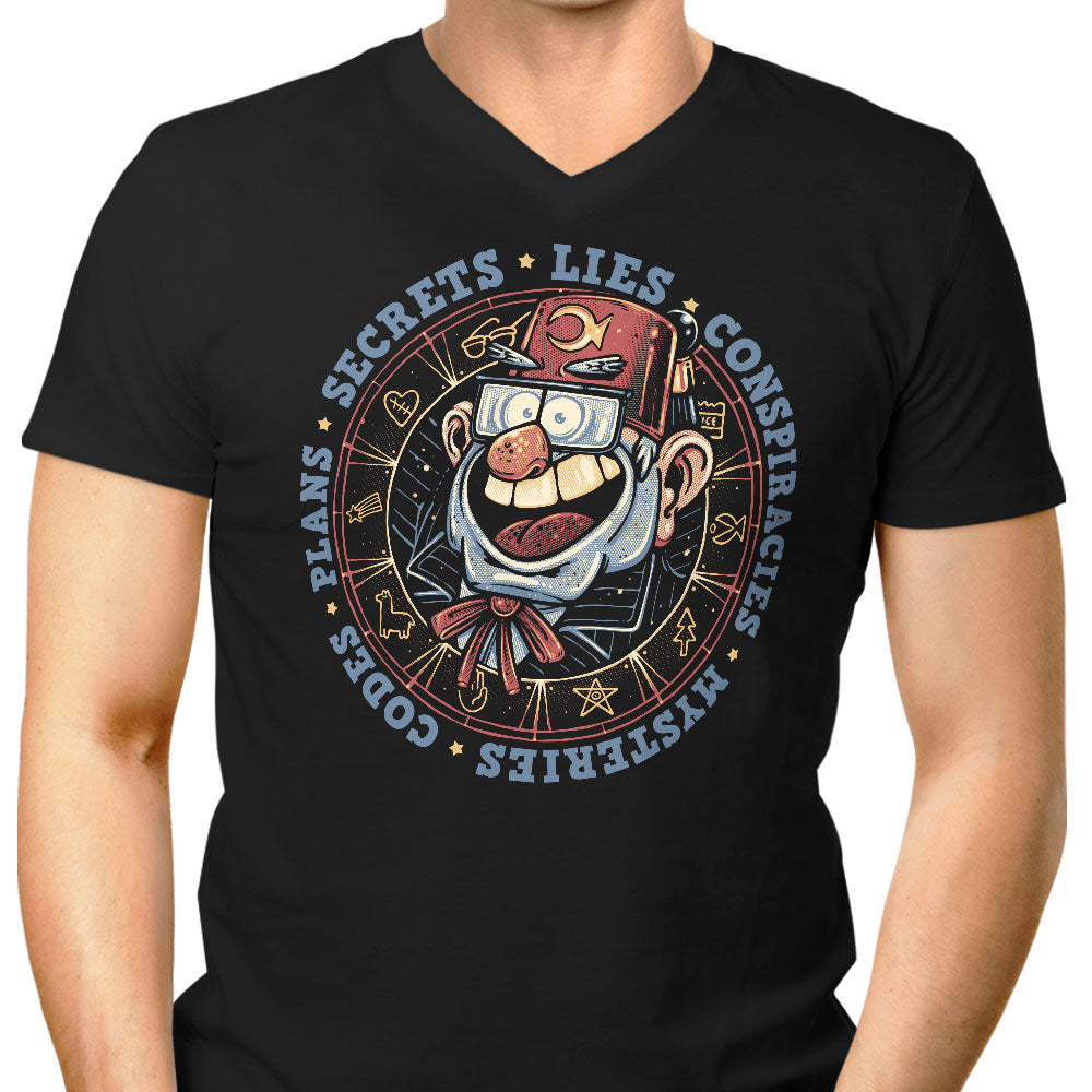 The Fall of Secrets Men's V-Neck - Adult & Kids T-Shirts, Sweatshirts & Hoodies apparel design preview 1