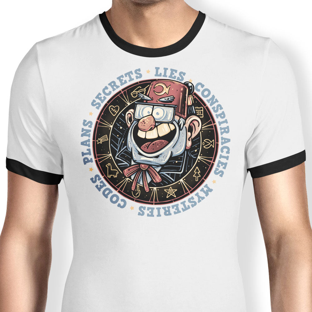 The Fall of Secrets Ringer - Adult & Kids T-Shirts, Sweatshirts & Hoodies apparel design preview 1