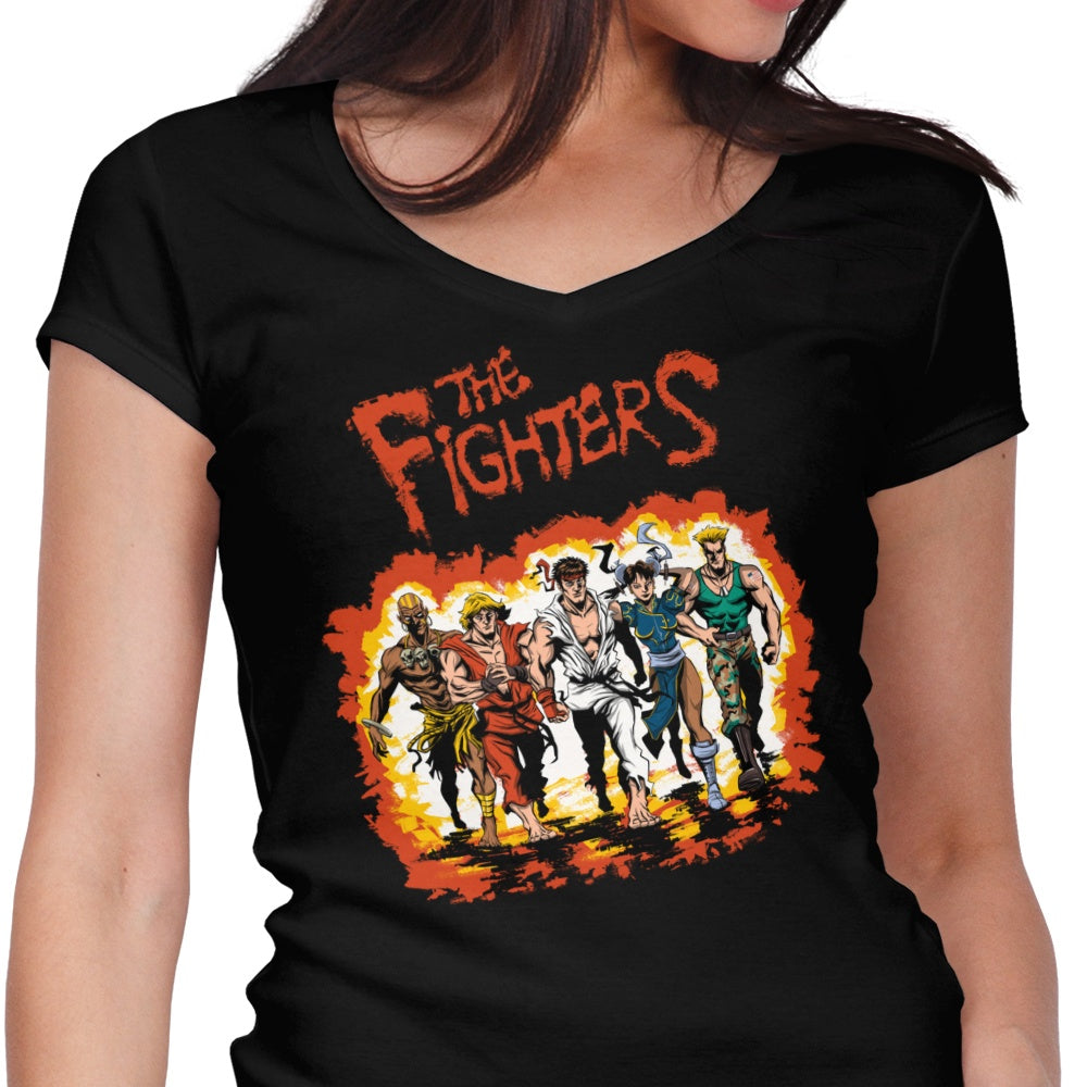 The Fighters Women's V-Neck - Adult & Kids T-Shirts, Sweatshirts & Hoodies apparel design preview 1