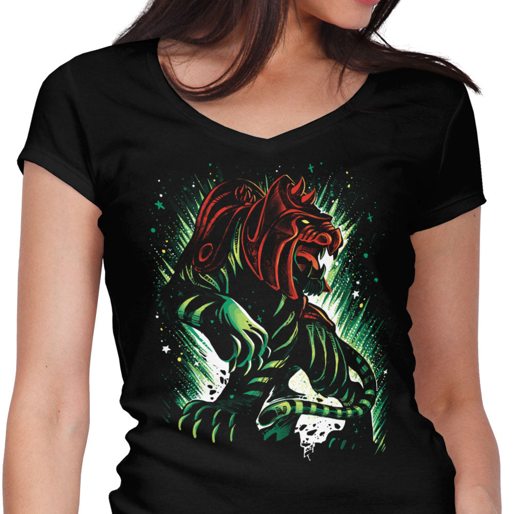 The Fighting Tiger Women's V-Neck - Adult & Kids T-Shirts, Sweatshirts & Hoodies apparel design preview 1