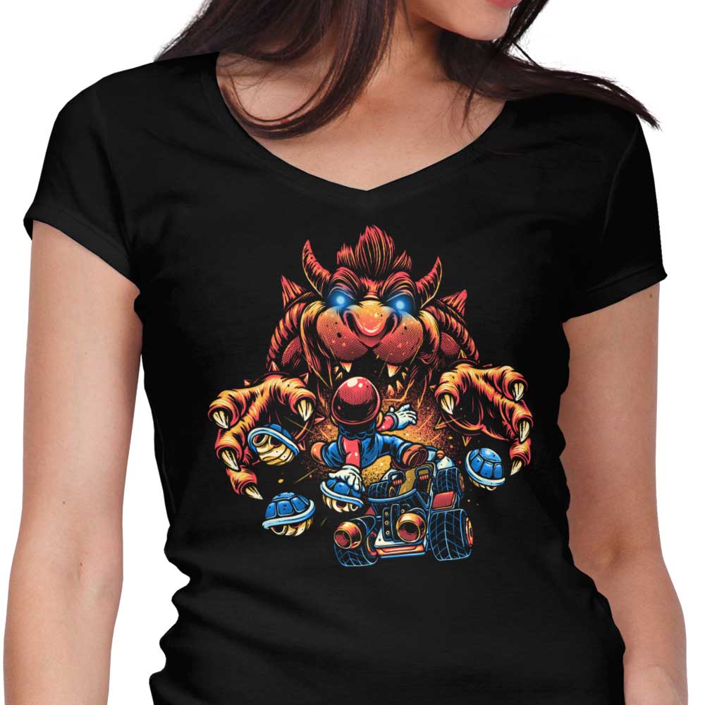 The Final Boss Women's V-Neck - Adult & Kids T-Shirts, Sweatshirts & Hoodies apparel design preview 1