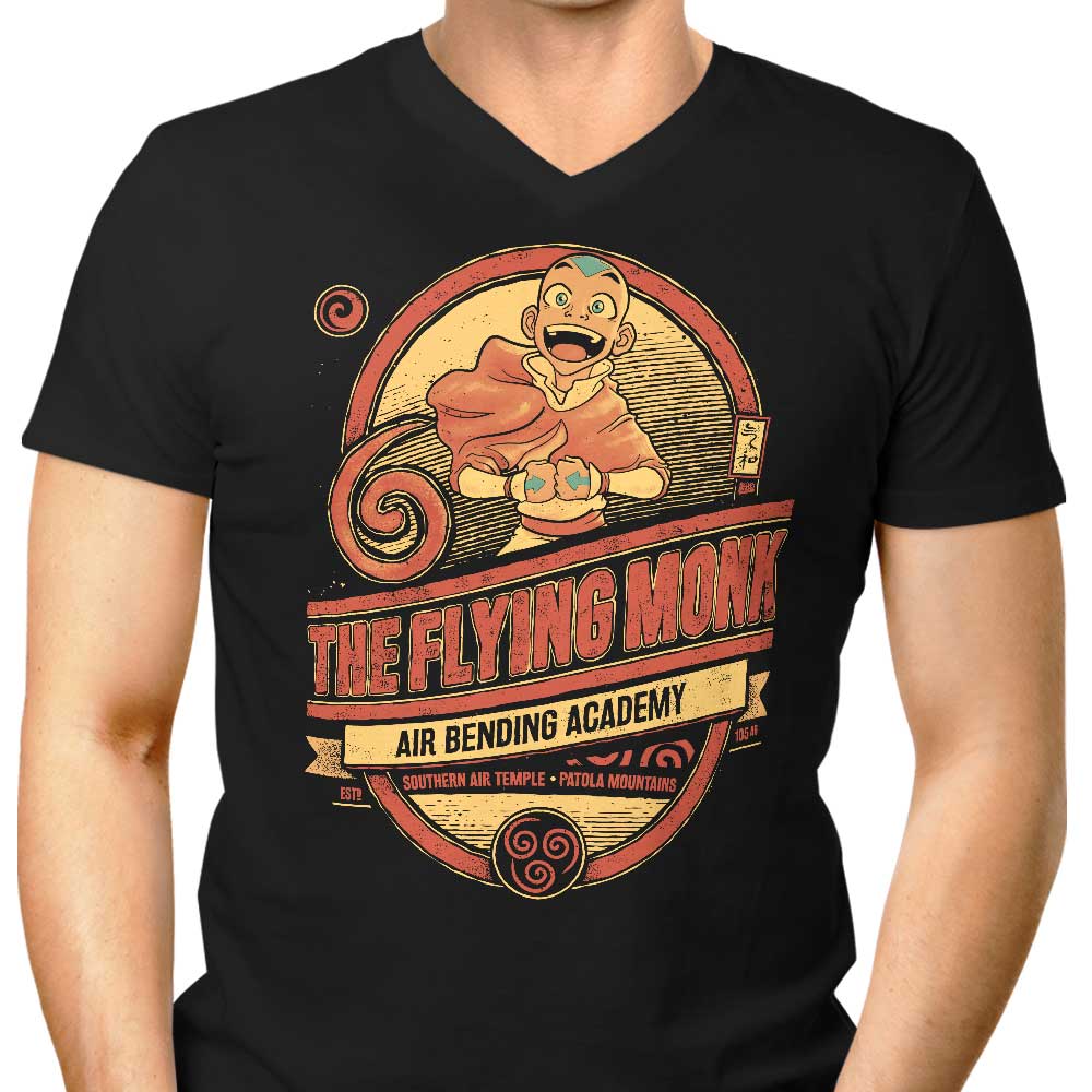 The Flying Monk Men's V-Neck - Adult & Kids T-Shirts, Sweatshirts & Hoodies apparel design preview 1