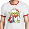 The Force of Christmas Ringer - Adult & Kids T-Shirts, Sweatshirts & Hoodies apparel design preview 1