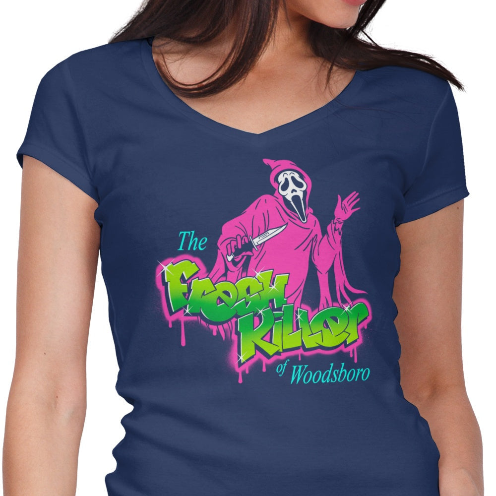 The Fresh Killer Women's V-Neck - Adult & Kids T-Shirts, Sweatshirts & Hoodies apparel design preview 1