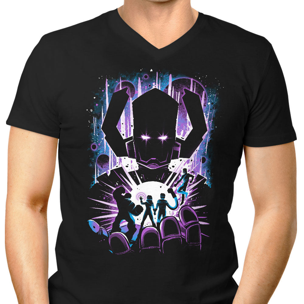 The Galactic Devastator Men's V-Neck - Adult & Kids T-Shirts, Sweatshirts & Hoodies apparel design preview 1