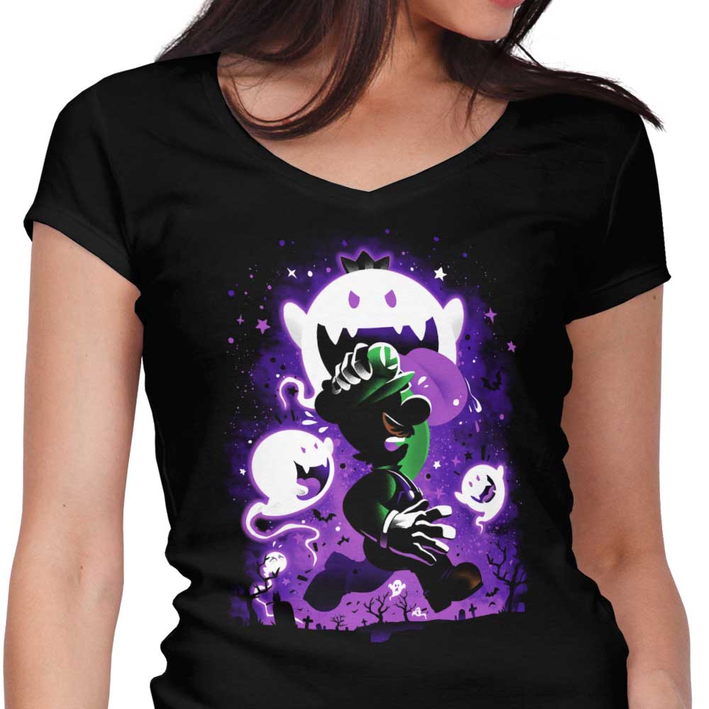 The Ghost Plumber Women's V-Neck - Adult & Kids T-Shirts, Sweatshirts & Hoodies apparel design preview 1
