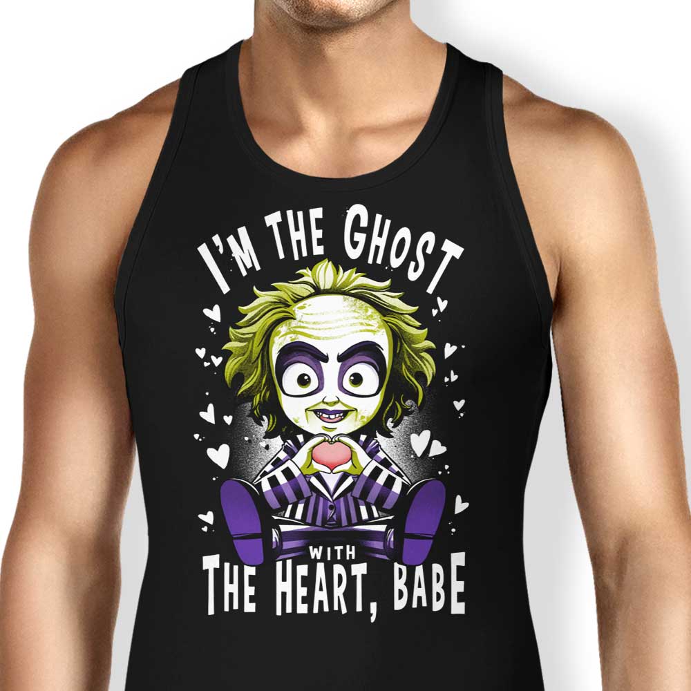The Ghost with Heart Tank Top - Adult & Kids T-Shirts, Sweatshirts & Hoodies apparel design preview 1