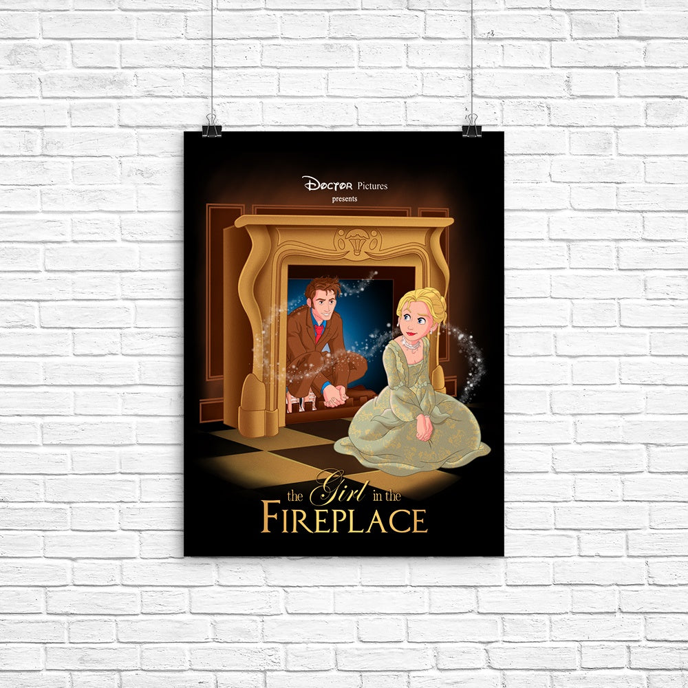 The Girl in Fireplace Poster - Adult & Kids T-Shirts, Sweatshirts & Hoodies apparel design preview 1