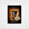 The Girl in Fireplace Poster - Adult & Kids T-Shirts, Sweatshirts & Hoodies apparel design preview 1