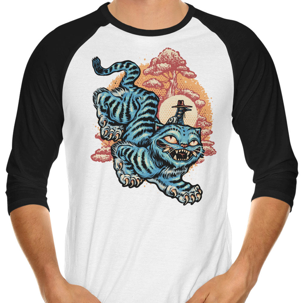 The Glowing Tiger 3/4 Sleeve Raglan - Adult & Kids T-Shirts, Sweatshirts & Hoodies apparel design preview 1