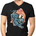 The Glowing Tiger Men's V-Neck - Adult & Kids T-Shirts, Sweatshirts & Hoodies apparel design preview 1
