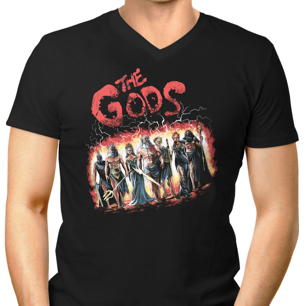 The Gods Men's V-Neck - Adult & Kids T-Shirts, Sweatshirts & Hoodies apparel design preview 1