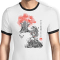 The Great Deku Sumi-e Ringer - Adult & Kids T-Shirts, Sweatshirts & Hoodies apparel design preview 1