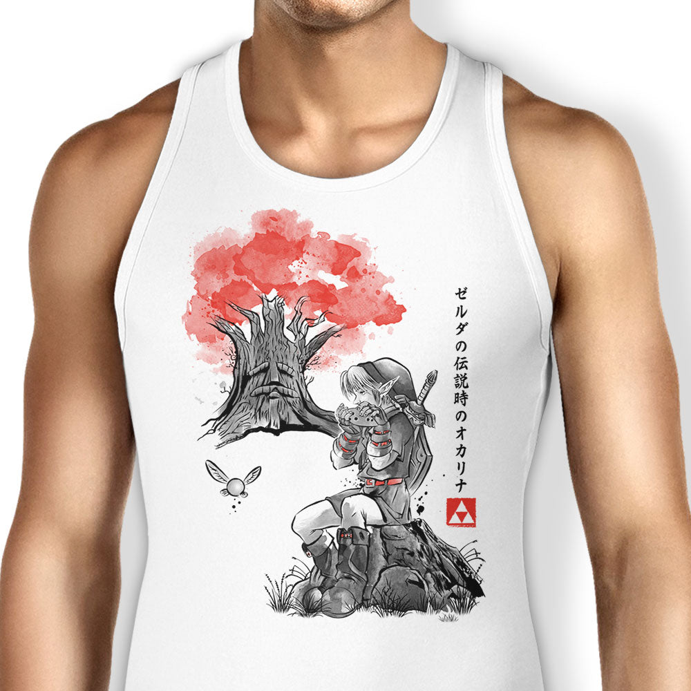 The Great Deku Sumi-e Tank Top - Adult & Kids T-Shirts, Sweatshirts & Hoodies apparel design preview 1