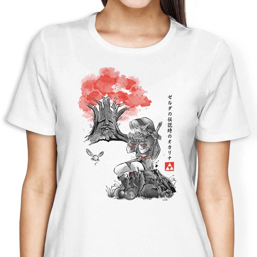 The Great Deku Sumi-e Women's Apparel - Adult & Kids T-Shirts, Sweatshirts & Hoodies apparel design preview 2