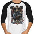 The Groovy Hero 3/4 Sleeve Raglan - Adult & Kids T-Shirts, Sweatshirts & Hoodies apparel design preview 1