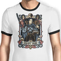 The Groovy Hero Ringer - Adult & Kids T-Shirts, Sweatshirts & Hoodies apparel design preview 1