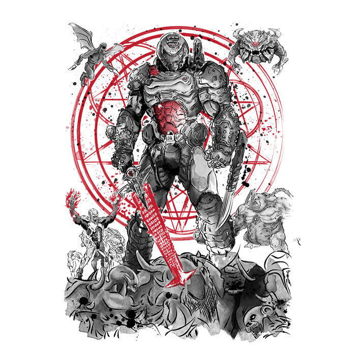 The Hell Walker - Adult & Kids T-Shirts, Sweatshirts & Hoodies apparel design preview 2