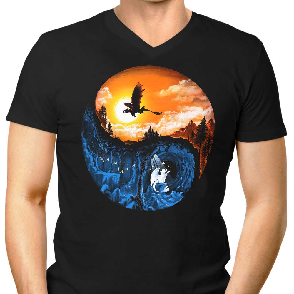The Hidden World Men's V-Neck - Adult & Kids T-Shirts, Sweatshirts & Hoodies apparel design preview 1