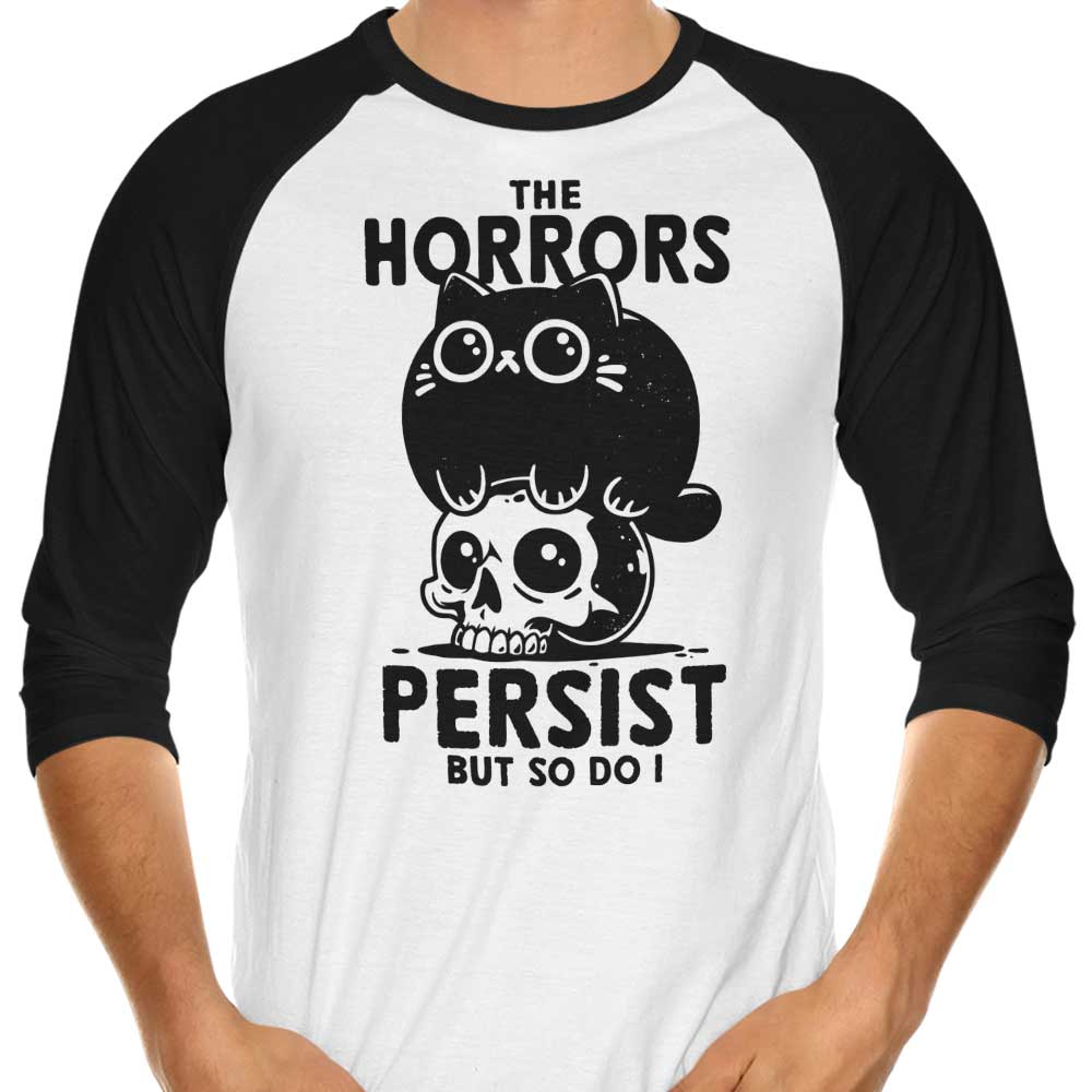 The Horror Survivor 3/4 Sleeve Raglan - Adult & Kids T-Shirts, Sweatshirts & Hoodies apparel design preview 1