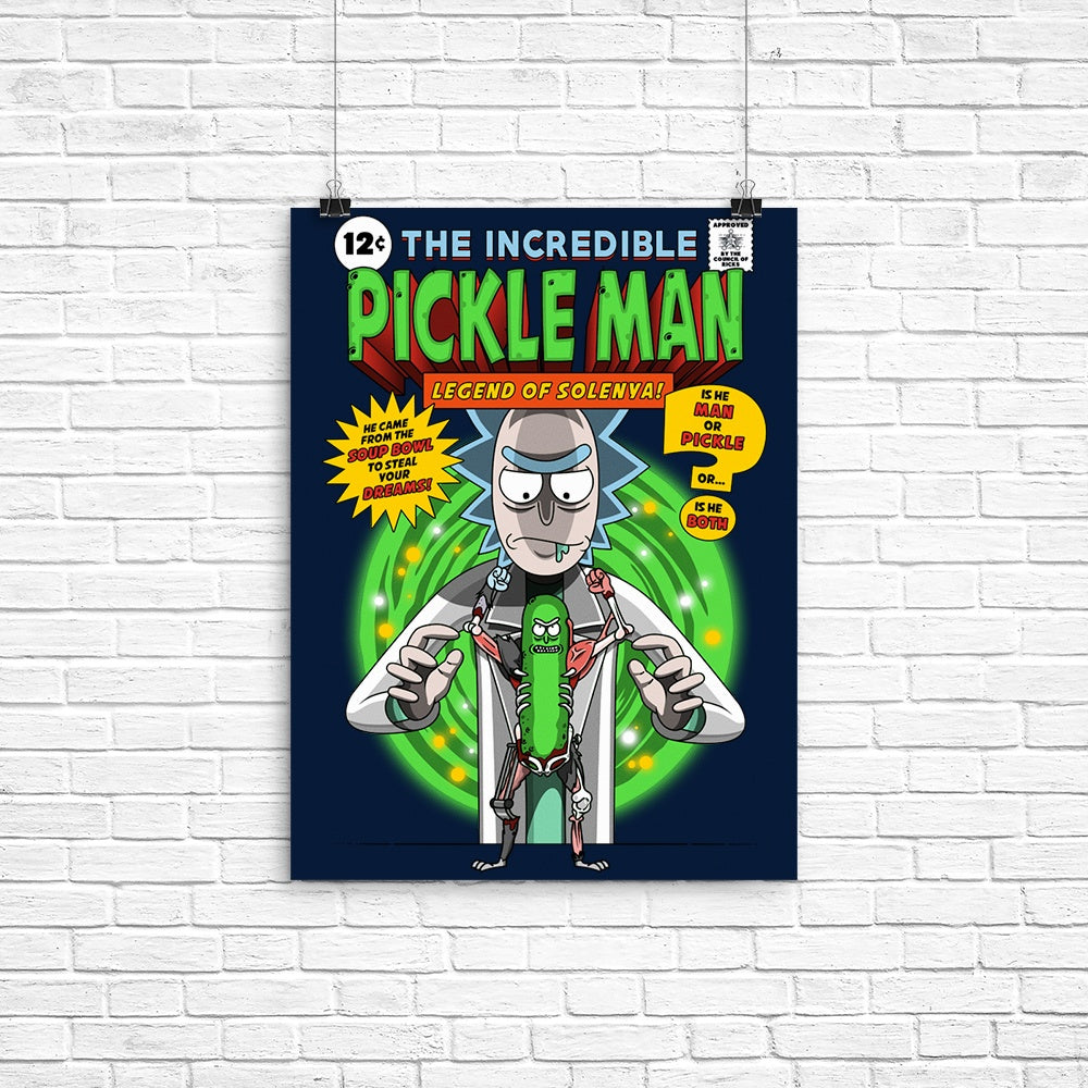 The Incredible Pickle Man Poster - Adult & Kids T-Shirts, Sweatshirts & Hoodies apparel design preview 1