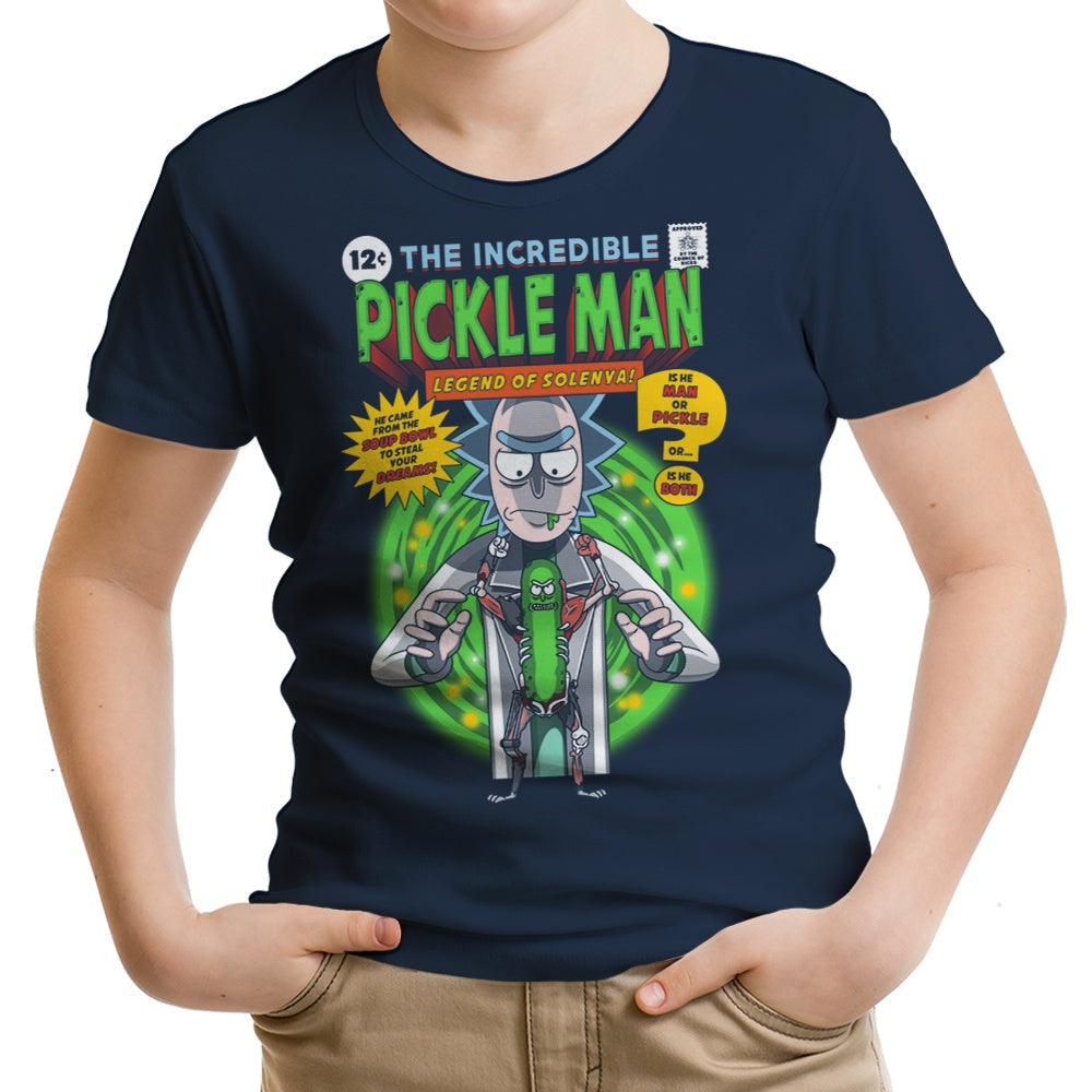 The Incredible Pickle Man Youth Apparel - Adult & Kids T-Shirts, Sweatshirts & Hoodies apparel design preview 1