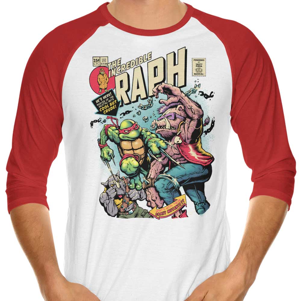 The Incredible Raph 3/4 Sleeve Raglan - Adult & Kids T-Shirts, Sweatshirts & Hoodies apparel design preview 1