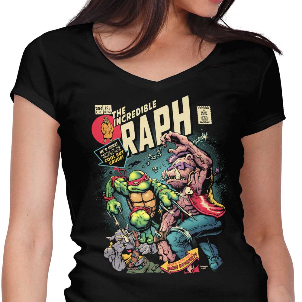 The Incredible Raph Women's V-Neck - Adult & Kids T-Shirts, Sweatshirts & Hoodies apparel design preview 1