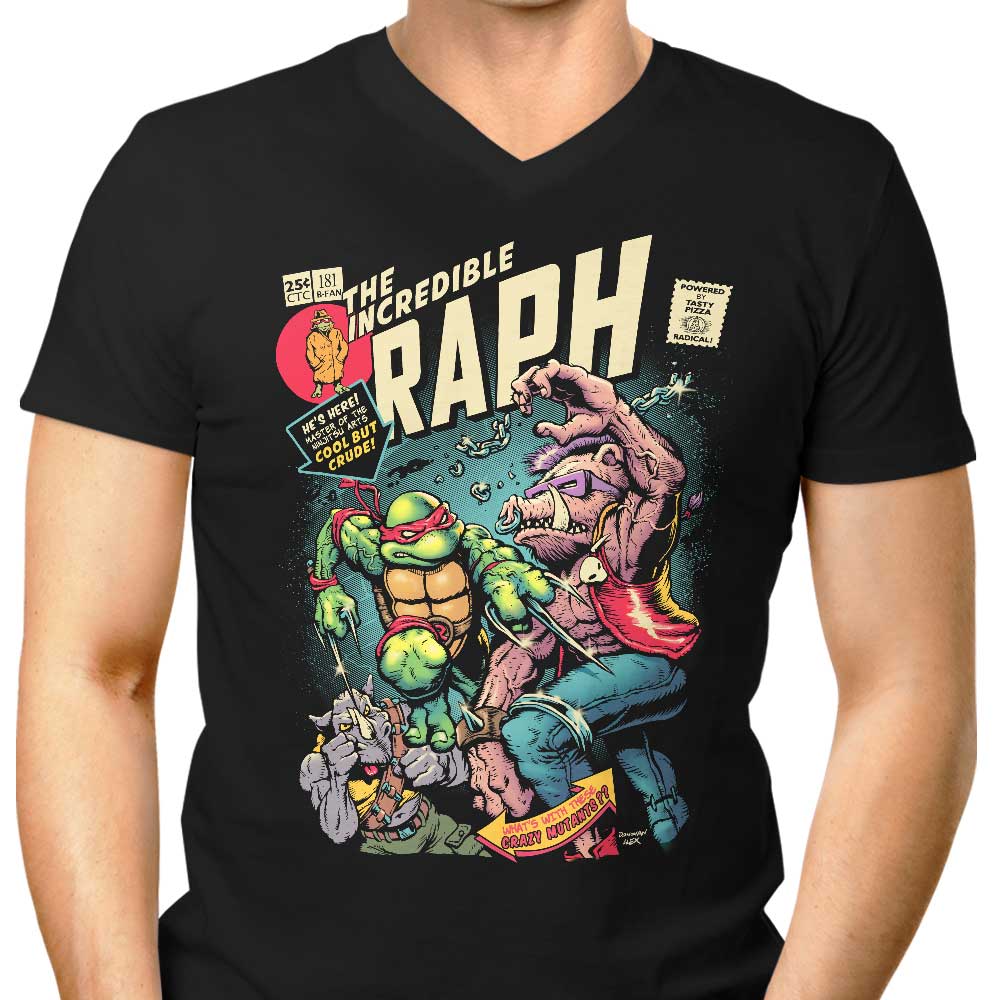 The Incredible Raph Men's V-Neck - Adult & Kids T-Shirts, Sweatshirts & Hoodies apparel design preview 1
