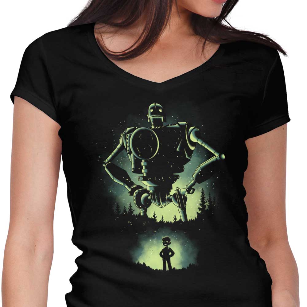 The Iron Hero Women's V-Neck - Adult & Kids T-Shirts, Sweatshirts & Hoodies apparel design preview 1