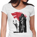 The King and Wolf Women's V-Neck - Adult & Kids T-Shirts, Sweatshirts & Hoodies apparel design preview 1