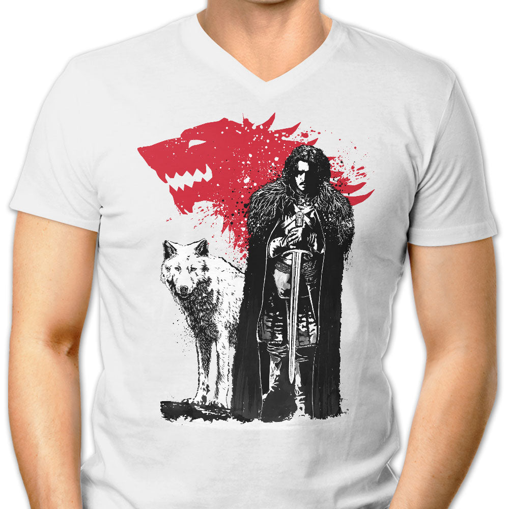 The King and Wolf Men's V-Neck - Adult & Kids T-Shirts, Sweatshirts & Hoodies apparel design preview 1