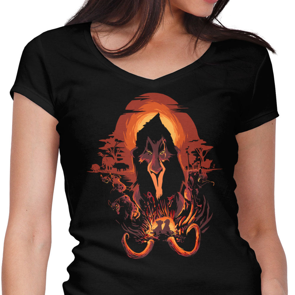 The King is Dead Women's V-Neck - Adult & Kids T-Shirts, Sweatshirts & Hoodies apparel design preview 1