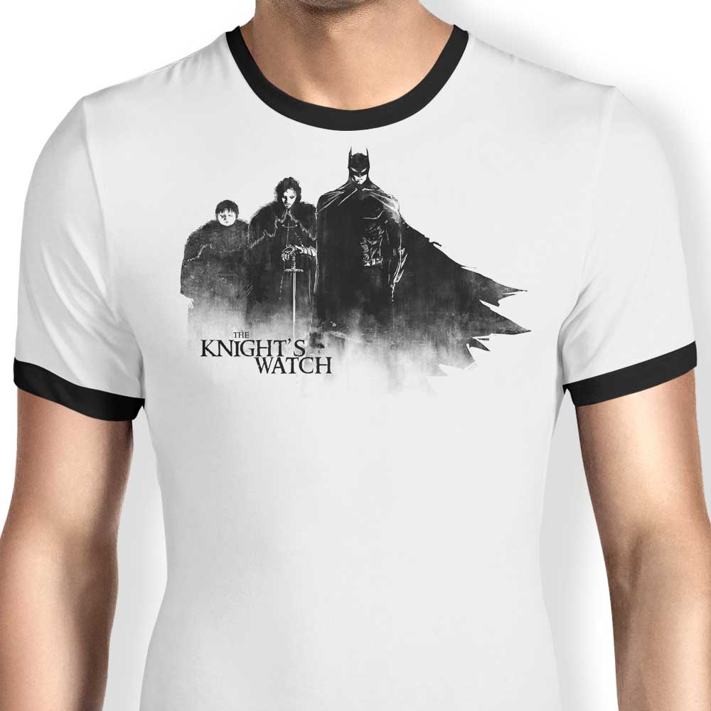 The Knight's Watch Ringer - Adult & Kids T-Shirts, Sweatshirts & Hoodies apparel design preview 1