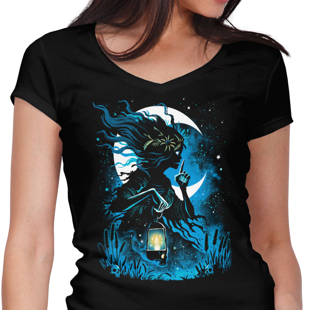 The Lady Midnight Women's V-Neck - Adult & Kids T-Shirts, Sweatshirts & Hoodies apparel design preview 1
