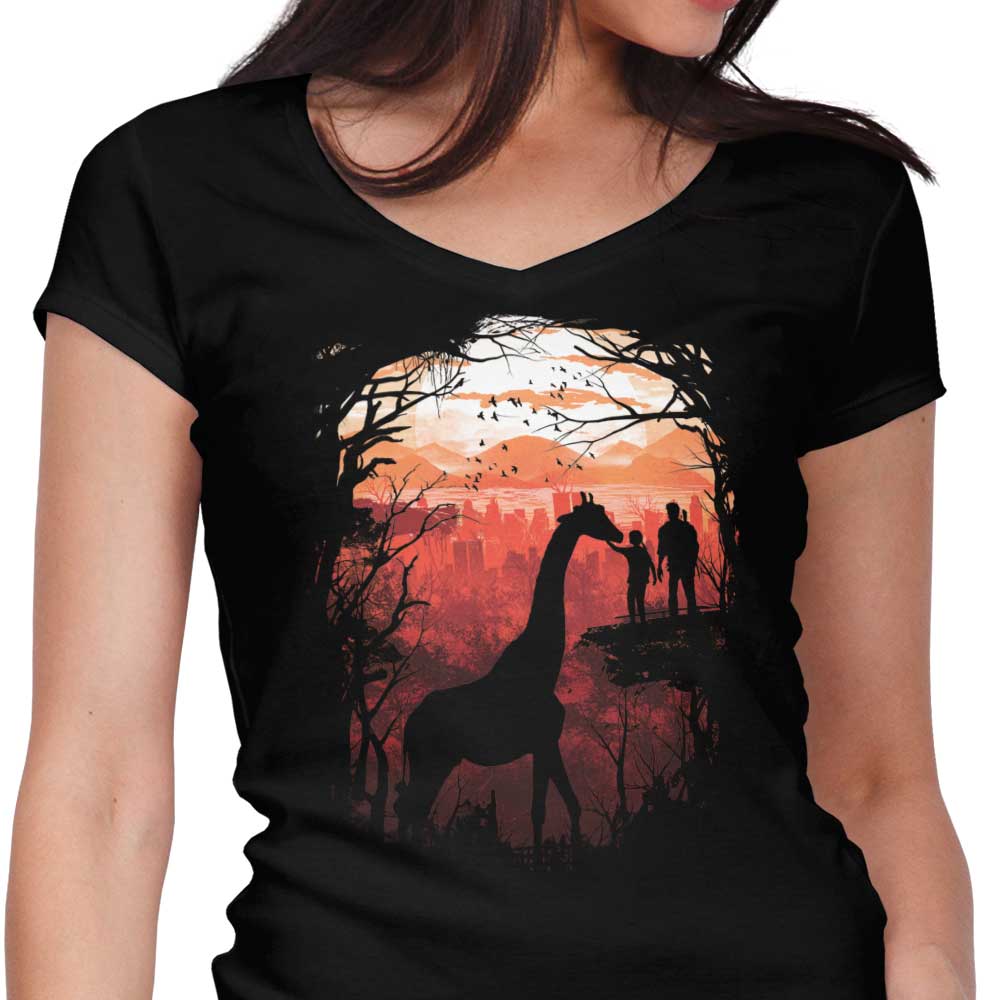 The Last Sunset Women's V-Neck - Adult & Kids T-Shirts, Sweatshirts & Hoodies apparel design preview 1
