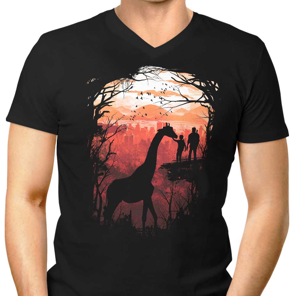 The Last Sunset Men's V-Neck - Adult & Kids T-Shirts, Sweatshirts & Hoodies apparel design preview 1