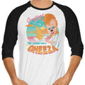 The Leaning Tower of Cheeza 3/4 Sleeve Raglan - Adult & Kids T-Shirts, Sweatshirts & Hoodies apparel design preview 1