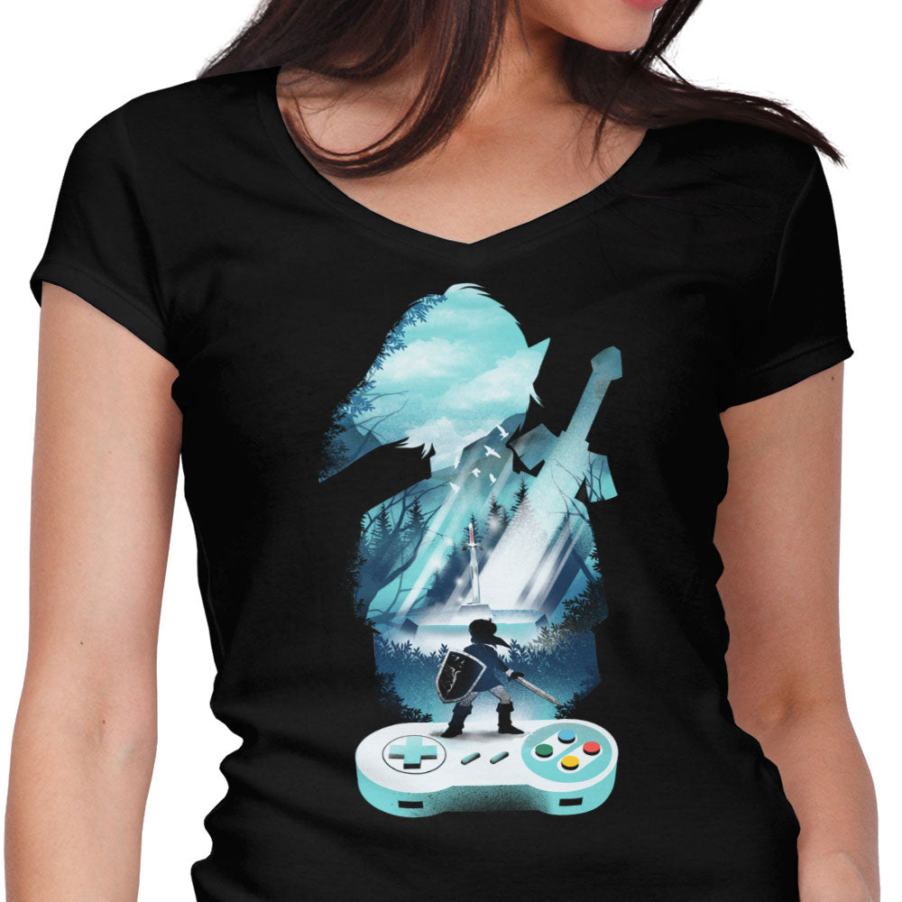 The Legends Past Women's V-Neck - Adult & Kids T-Shirts, Sweatshirts & Hoodies apparel design preview 1