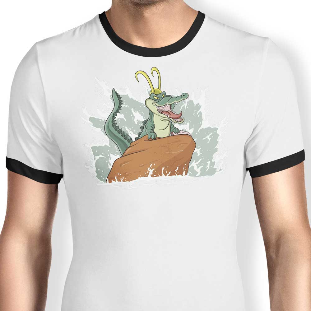The Little Alligator Ringer - Adult & Kids T-Shirts, Sweatshirts & Hoodies apparel design preview 1